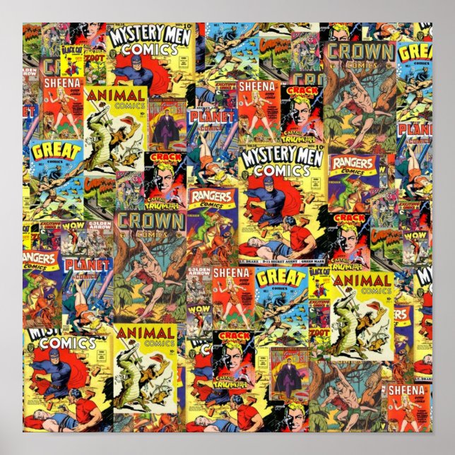 Poster Cobrir Vintage Comic (Frente)