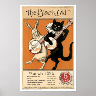 Poster Cobrir Vintage "O Gato Negro"