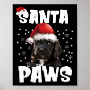 Poster Cockapos de Natal Diversão Cão-de-Árvore de Lua de