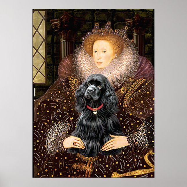 Poster Cocker (preto) - Rainha (Frente)