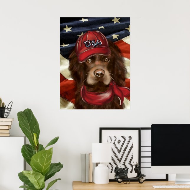 Poster Cocker Spaniel Americano (Escritório em casa)