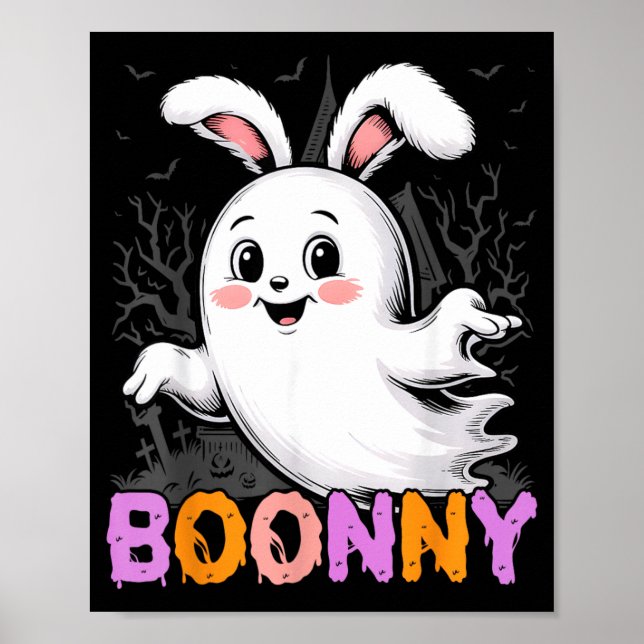 Poster Cocker Spaniel Cão Fantasma Halloween Homens Mulhe (Frente)