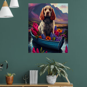 Poster Cocker Spaniel em um remo: Uma aventura cêntrica