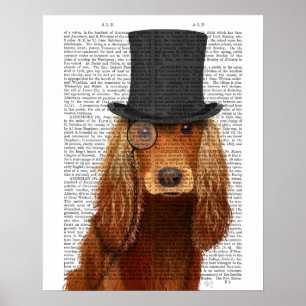 Poster Cocker Spaniel, Formal Hound e Hat