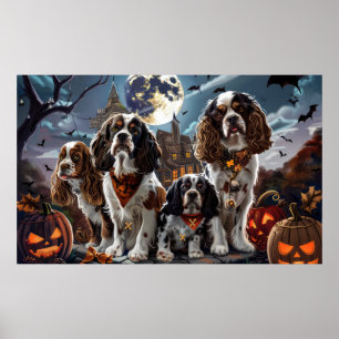 Poster Cocker Spaniel Halloween Spooky