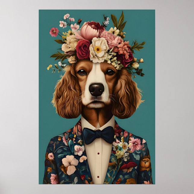 Poster Cocker Spaniel In Suit Poster, Cocker Spaniel (Frente)