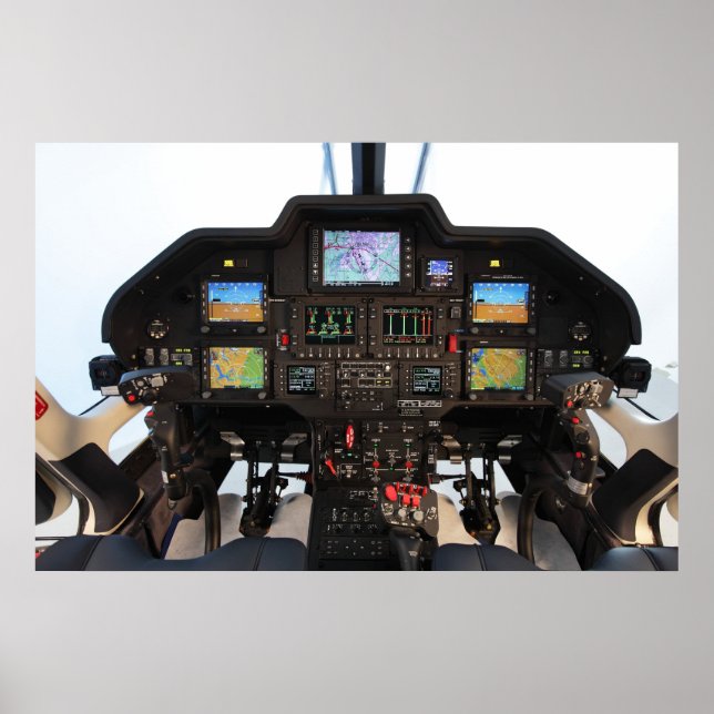 Poster cockpit de helicópteros (Frente)