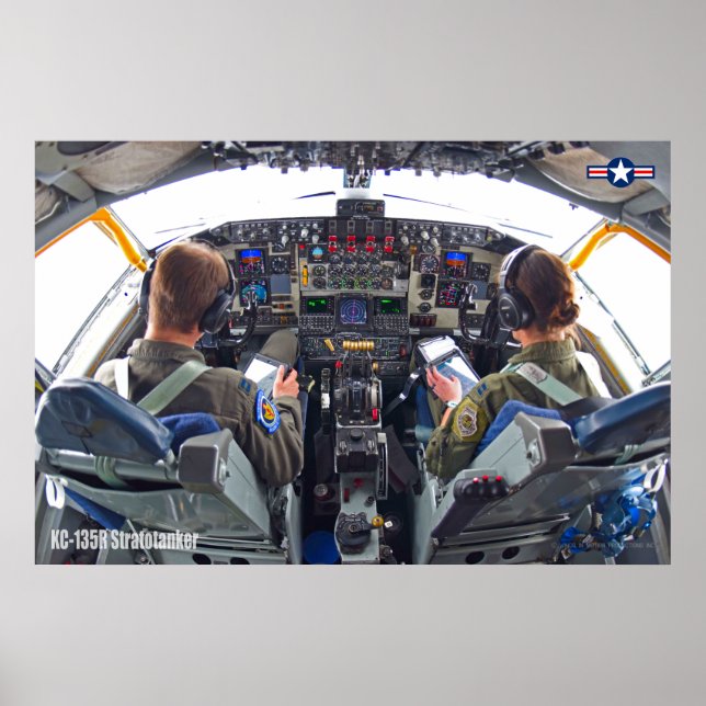 POSTER COCKPIT DO ESTRATOTANKER KC-135R (Frente)