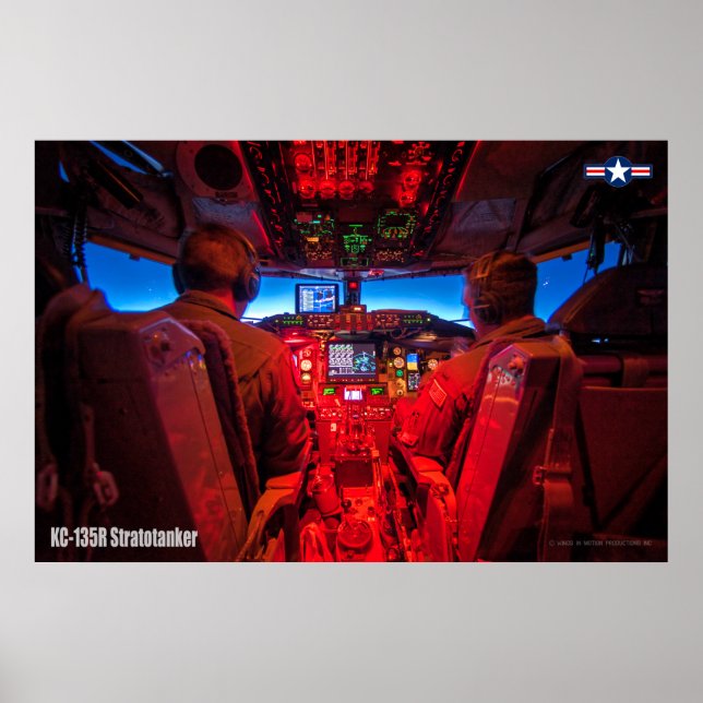 POSTER COCKPIT DO ESTRATOTANKER KC-135R (Frente)