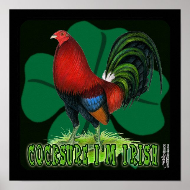 Pôster Cocksure, eu também sou irlandês! (Frente)