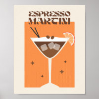 Poster Cocktail art Espresso martini