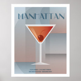 Poster Cocktail clássico de Manhattan
