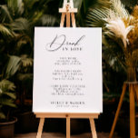 Poster Cocktail de casamento ou Bar Menu Elegante Bebado<br><div class="desc">Bebado Elegante de Bar ou Cocktail de Casamento</div>
