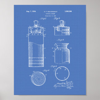 Poster Cocktail Shaker 1934 Patent Art Blueprint