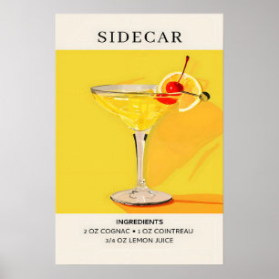 Poster cocktail Sidecar