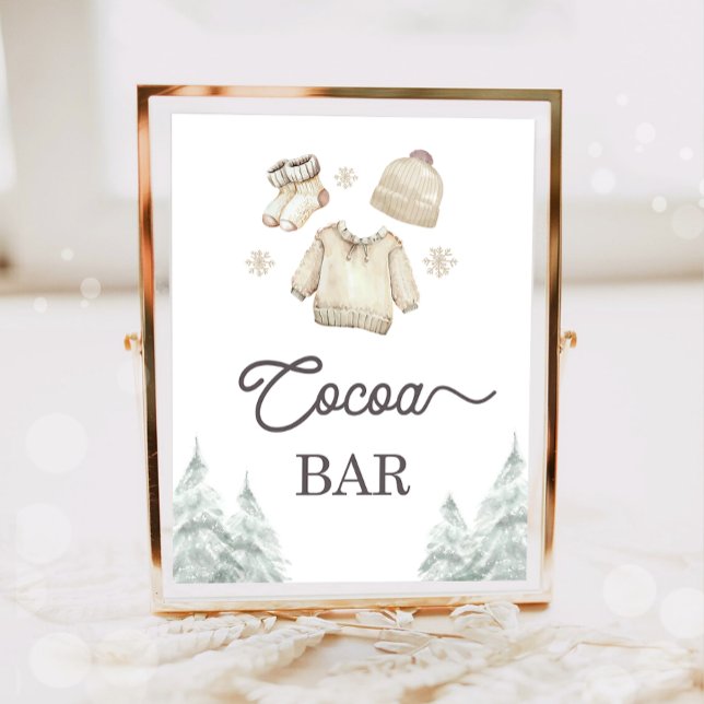 Poster Cocoa Bar Hot Chocolate Bar Baby It's Cold Outside (Criador carregado)