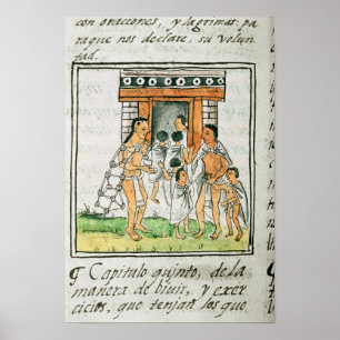 Poster Codex florentino por Bernardino de Sahagun