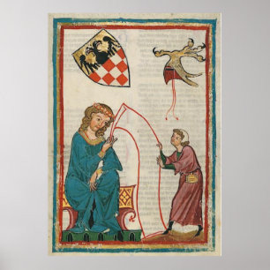 Pôster Codex Manesse - conde Otto de Botenlauben