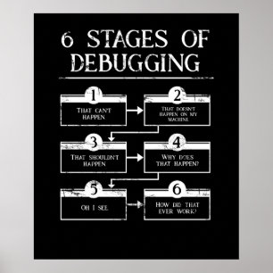Poster Codificação De 6 Palcos De Depuração Da Progra