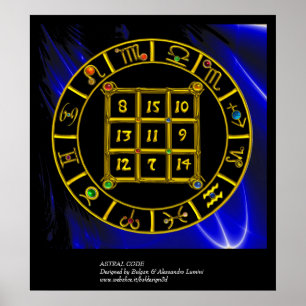 Pôster CÓDIGO ASTRAL,MAGIC SQUARE 33 Gráfico de Astrologi