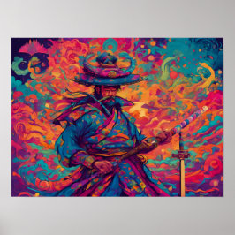 Poster Código Colorido: Samurai