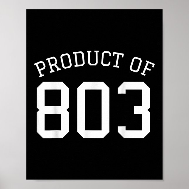 Poster Código de Área 803 Roupa para Homens Mulheres &amp (Frente)