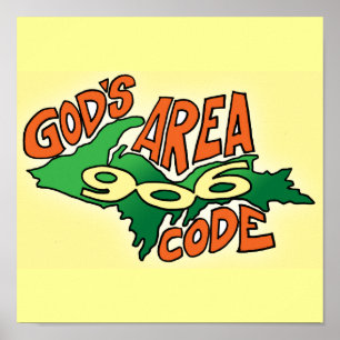 Pôster Código de área do deus: 906