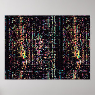 Poster código de computador escrito em smole