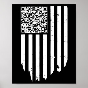 Poster Código de Dança de Ritonância Qr Trump Funny