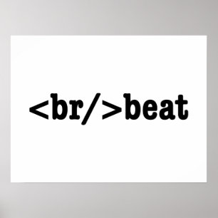 Pôster código do HTML do breakbeat