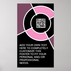 Pôster código QR cor de rosa