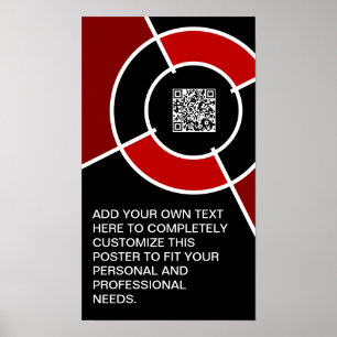 Poster código QR da Maroon bulseye