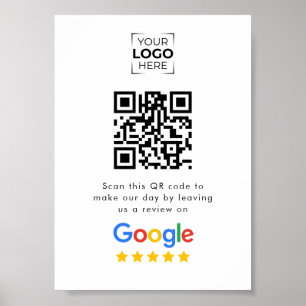 Poster Código QR de Avaliação do Google Negócios