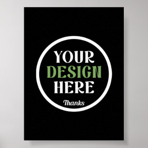 Poster Código QR de Marca Comercial Preta Personalizada p
