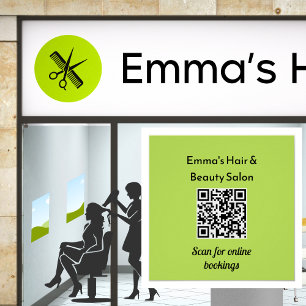 Pôster Código QR de Negócios Modernos Minimalista Promoci