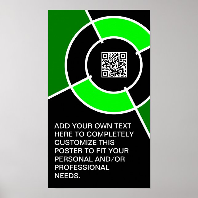 Poster código QR de Olhos Verdes (Frente)