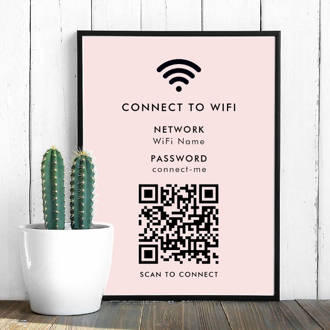 Poster Código QR de Rede Wifi Análise da Internet para Li (Criador carregado)