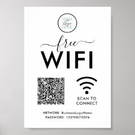 Poster Código QR de Senha de Rede WIFI