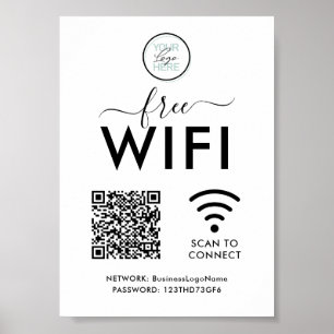Poster Código QR de Senha de Rede WIFI