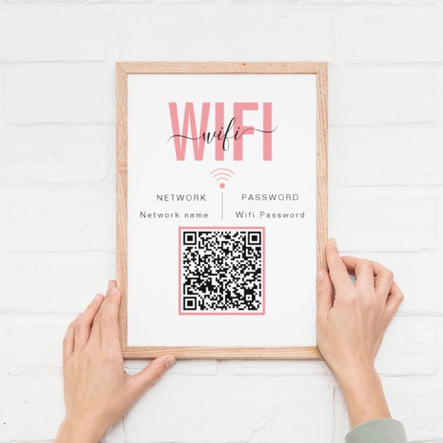 Poster Código QR de Senha de Rede WIFI (Criador carregado)