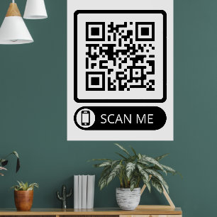 Poster Código QR do Marketing Scan Me