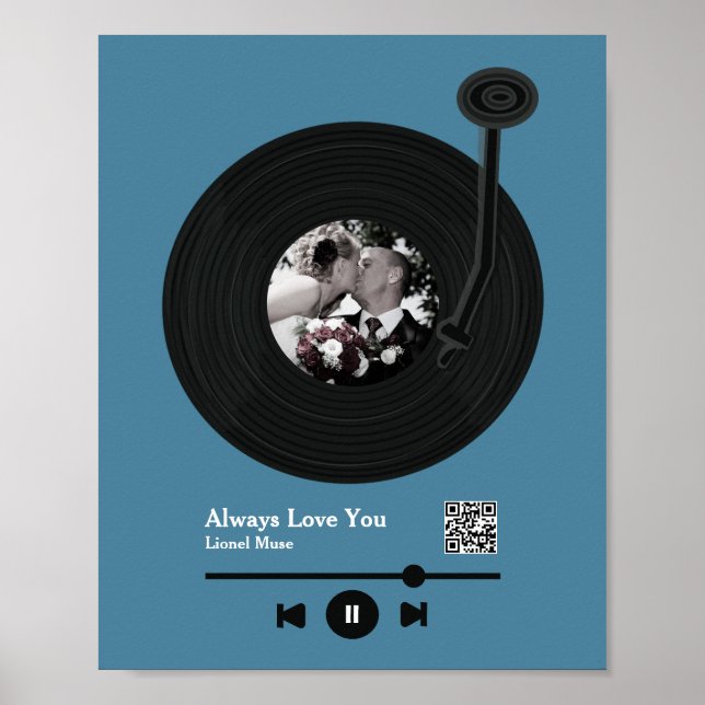 Poster Código QR do primeiro registro musical Dance (Frente)