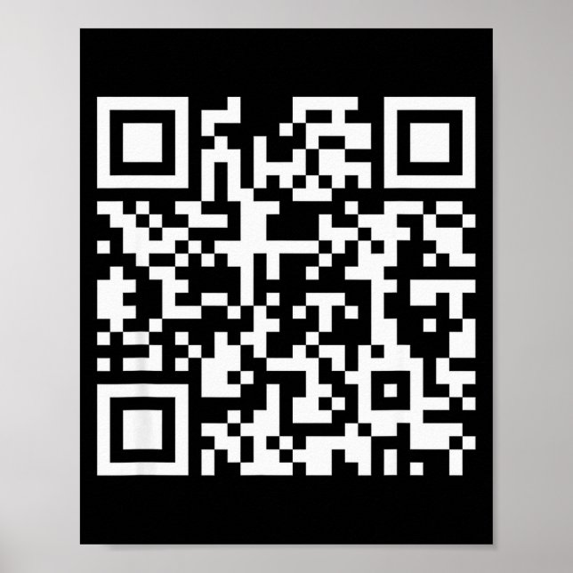 Poster Código Qr Engraçado Não Seja Uma Pequena Btch Dize (Frente)