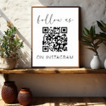 Poster Código QR minimalista siga-nos no Instagram<br><div class="desc">Aumente a presença de mídia social de sua empresa com nosso Sinal de Código QR Minimalista "Sigam-nos no Instagram". Essa elegante e contemporânea cling de janelas combina estilo com funcionalidade, fazer-a uma ferramenta essencial para se envolver com seu público. Com um design minimalista com um código de QR digitalizável, esta...</div>
