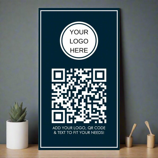 Poster Código QR personalizado Logotipo profissional da e (Criador carregado)