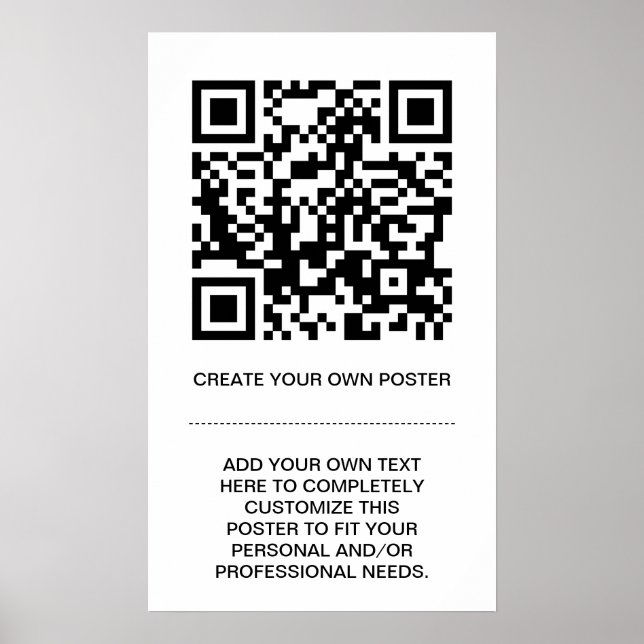 Poster código QR personalizável (Frente)
