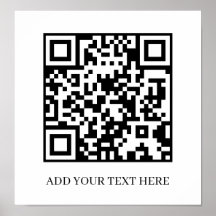 Código QR Preto Personalizado | Exibição de Texto