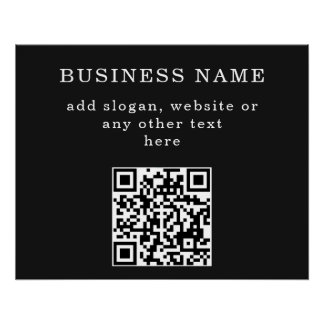 Pôster Código QR promocional de negócios