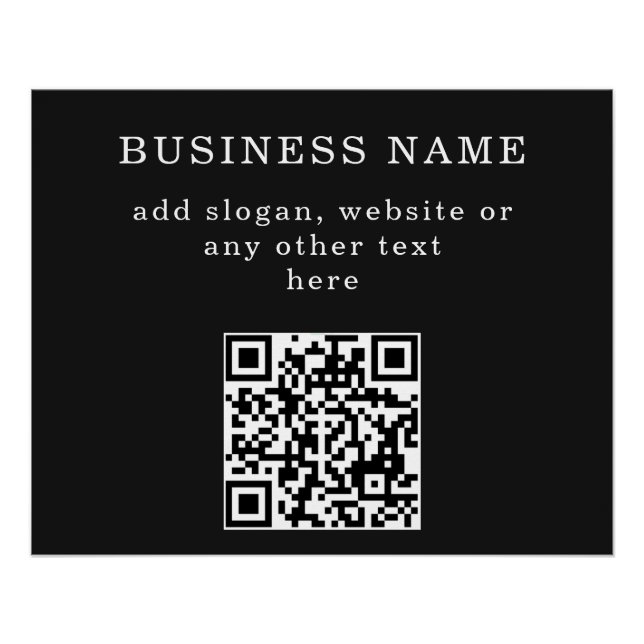 Pôster Código QR promocional de negócios  (Frente)
