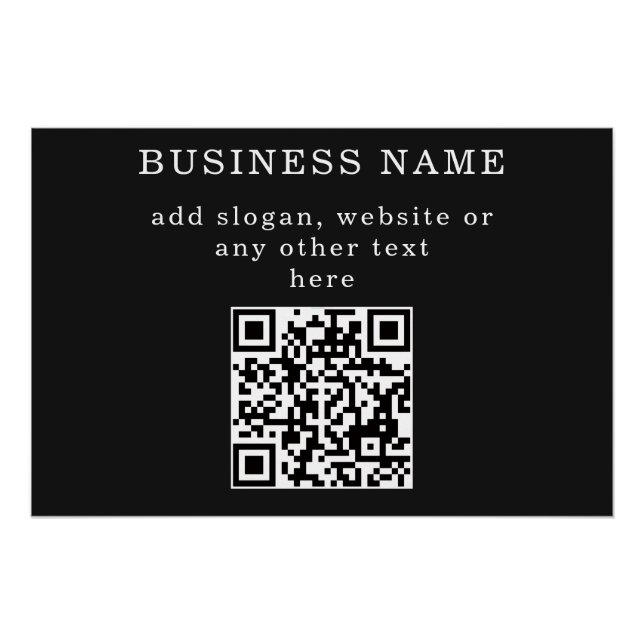 Pôster Código QR promocional empresarial (Frente)